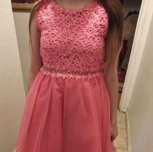 Coral formal dress